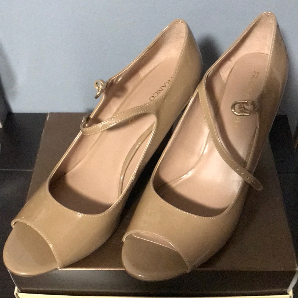 Patent leather Mary Jane Wedges